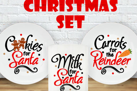 Christmas Bundle: Cookies, Milk & Carrots Illustrations