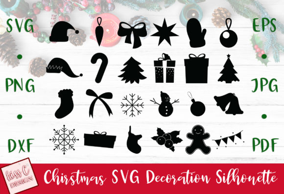 Christmas Decorations 24 Clipart Set: Premium Illustrations