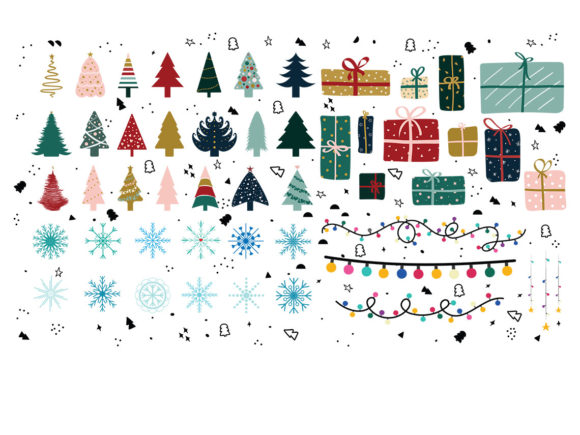 Christmas Elements Bundle: Festive Illustrations for Crafts