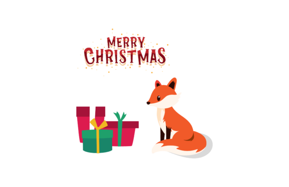 Christmas Illustration Design Fox: Festive Illustrations