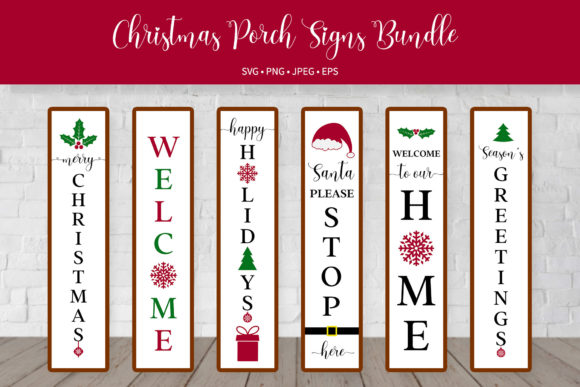 Christmas Porch Sign SVG Bundle: Illustrations for Sellers