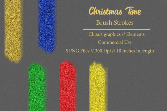 Christmas Time Brush Strokes: Festive Illustrations