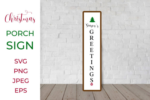 Christmas Vertical Porch Sign SVG: Festive Illustrations
