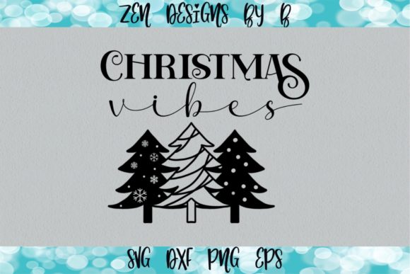 Christmas Vibes with Trees Graphic: Festive Illustrations