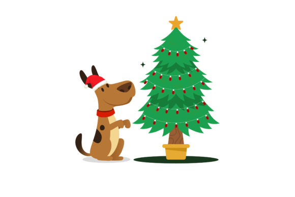 Cute Dog Christmas Illustrations for Festive Blog Graphics