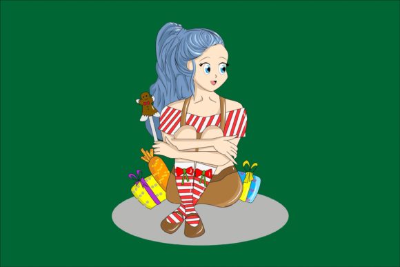 Cute Girl with Gifts: Holiday Illustrations Review
