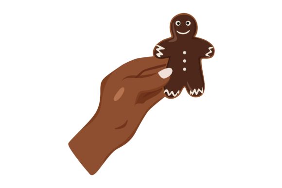 Hand Holding Ginger Biscuit Christmas Illustrations Review