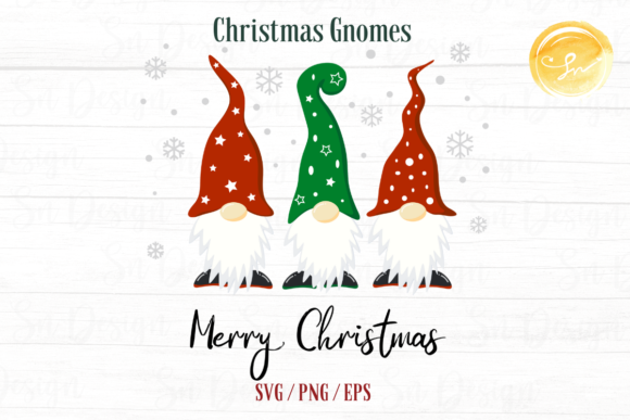 Merry Christmas Gnomes: Festive Illustrations for Design