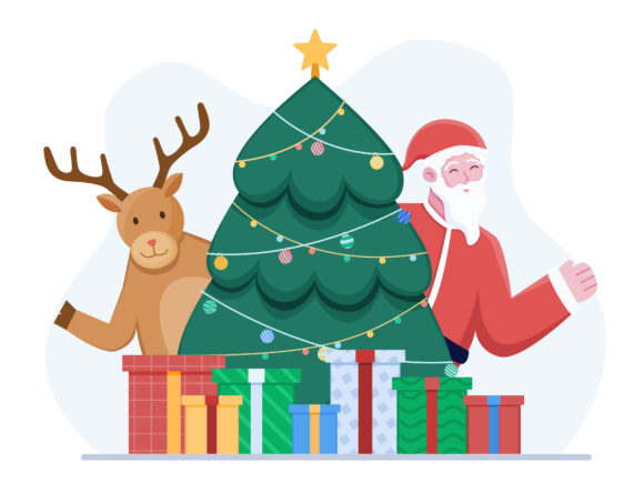 Merry Christmas Illustration with Santa: A Designer's Review