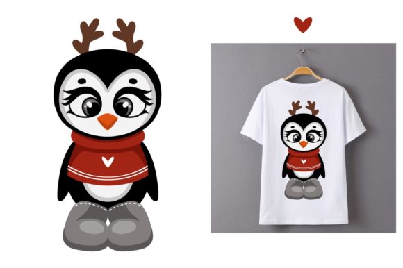 Penguin Christmas: Festive Illustrations for Crafts