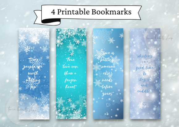 Printable Christmas Bookmarks: Festive Illustrations