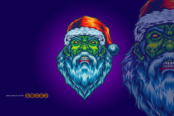 Scary Santa Zombie Illustrations for Bold Blogs