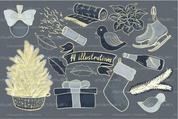 Set Happy Christmas: Festive Illustrations for Brands